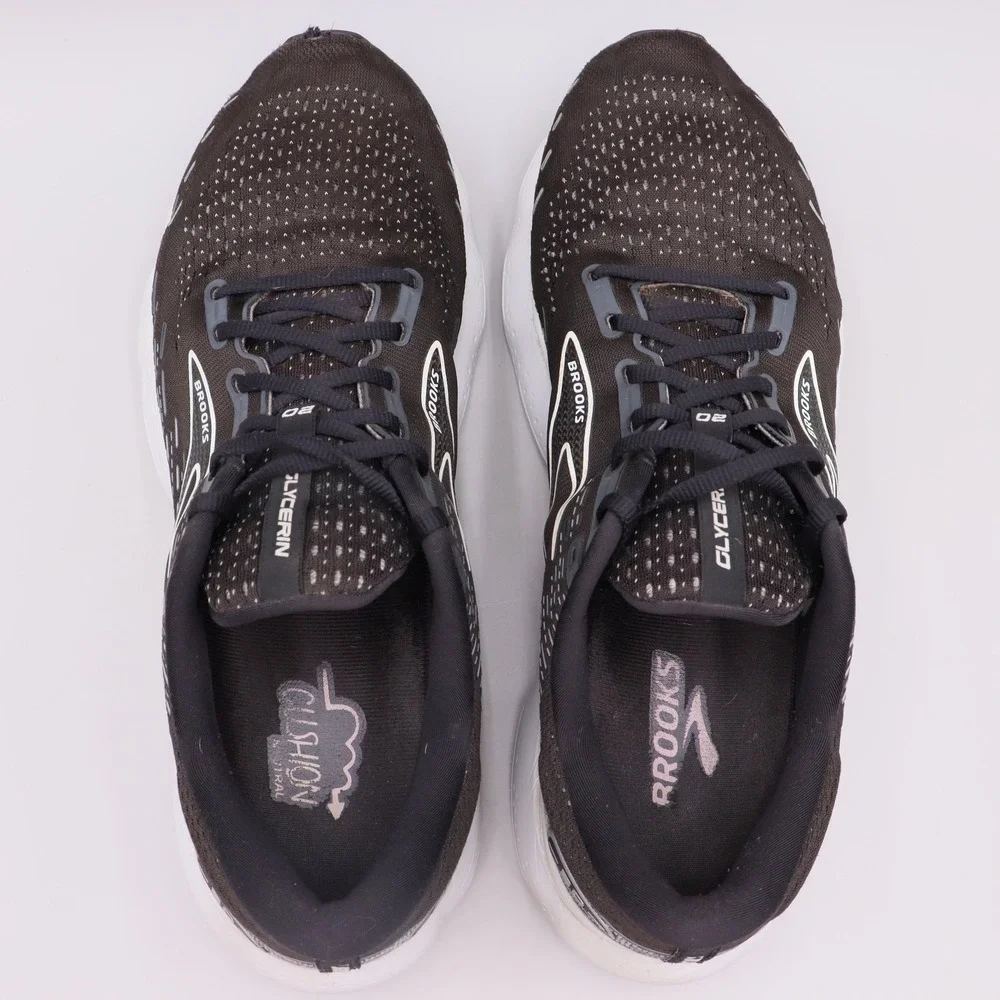 Brooks Glycerin 20 Mens Size 14D US Black White Running Shoes 1103821D059